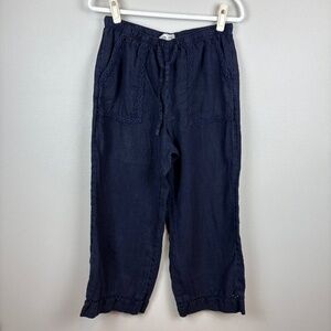 Joie Linen Wide Leg Embroidered Pant - Size Medium